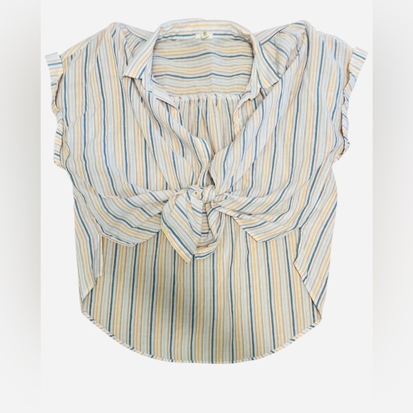 a.n.a Multicolor Striped Button-Down Shirt 👚 - Picture 5 of 8